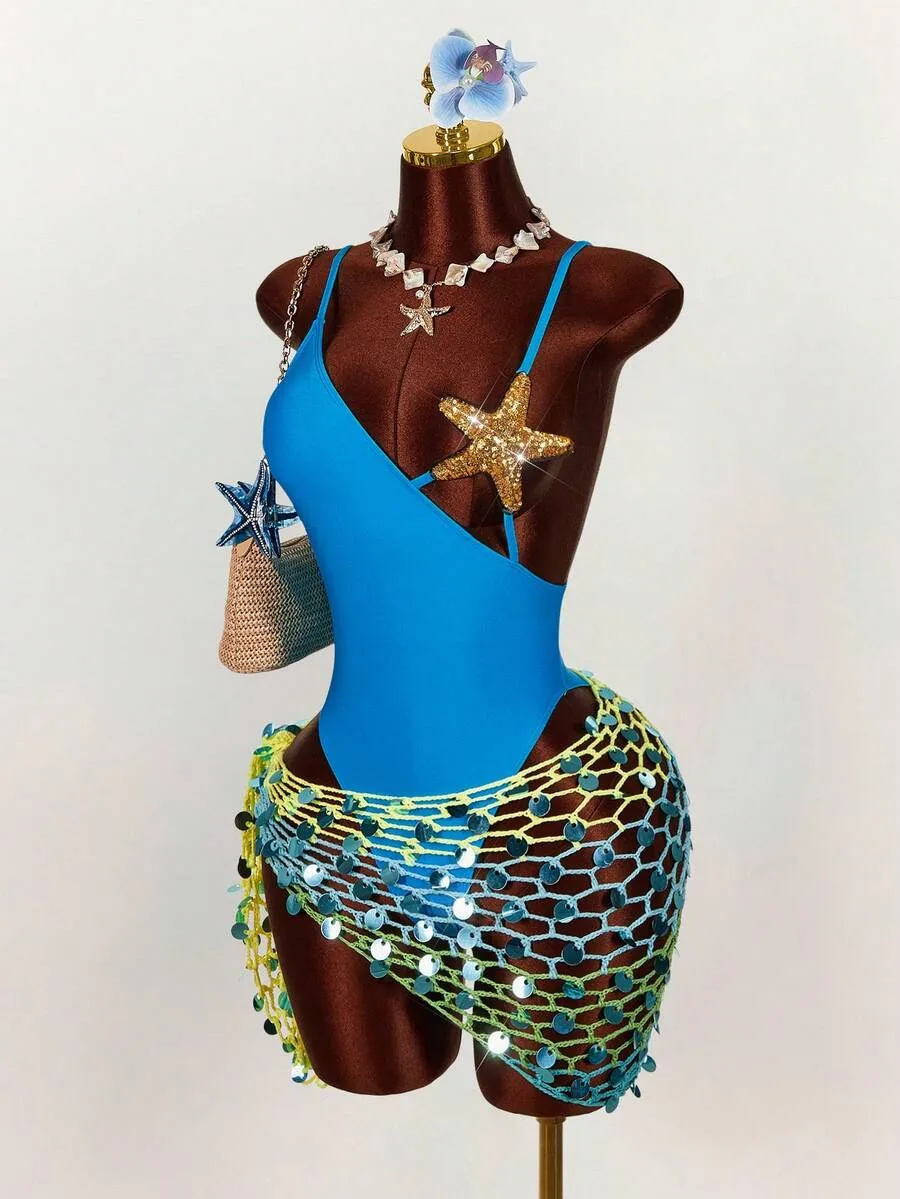 Blue Starfish Monokini