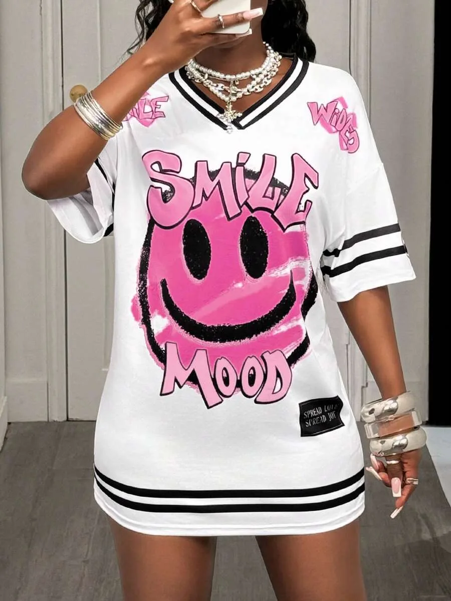 Pink Smiley Tee Dress — photo 1 of 5