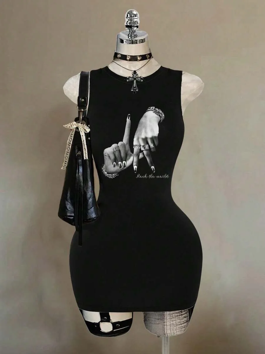 Black Rock Graphic Mini Dress — photo 1 of 5